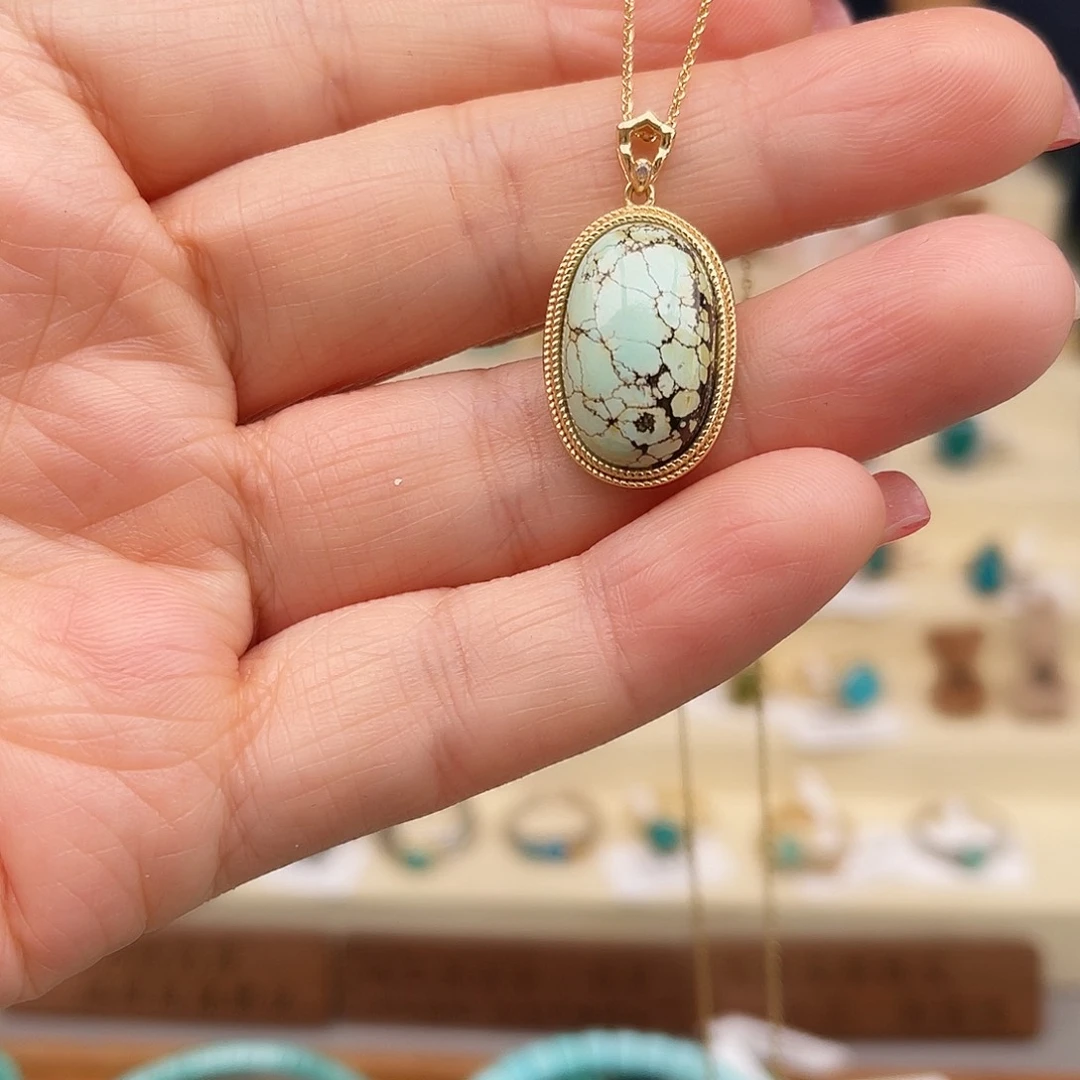 绿松石颈饰合金项链