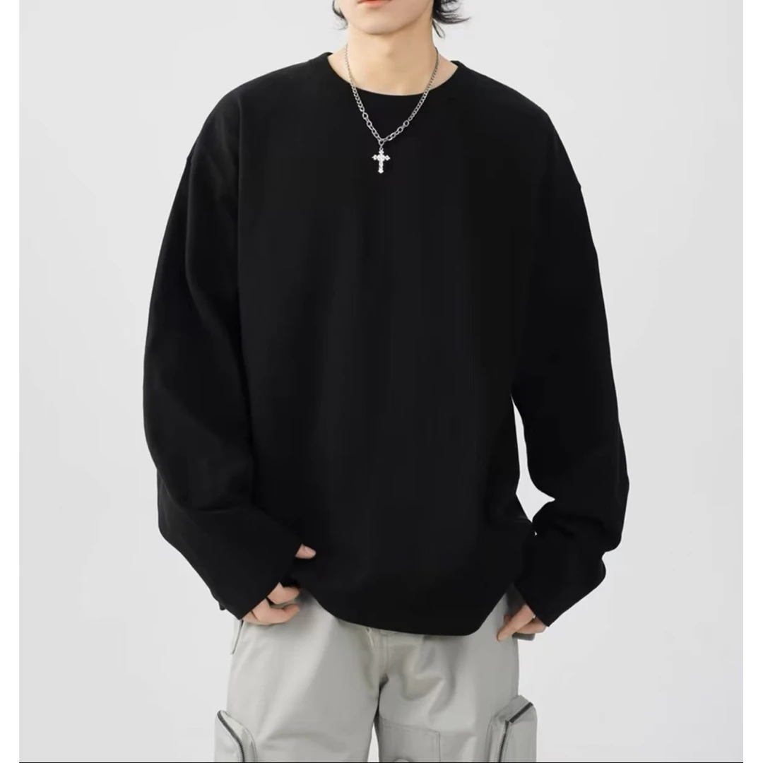 重磅简约时尚圆领T恤打底-86081