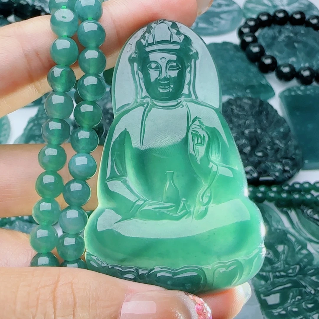 颈饰未镶嵌翡翠多样性发货天然的A货翡翠