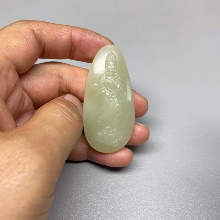 和田玉未镶嵌吊坠(不含链)已*置