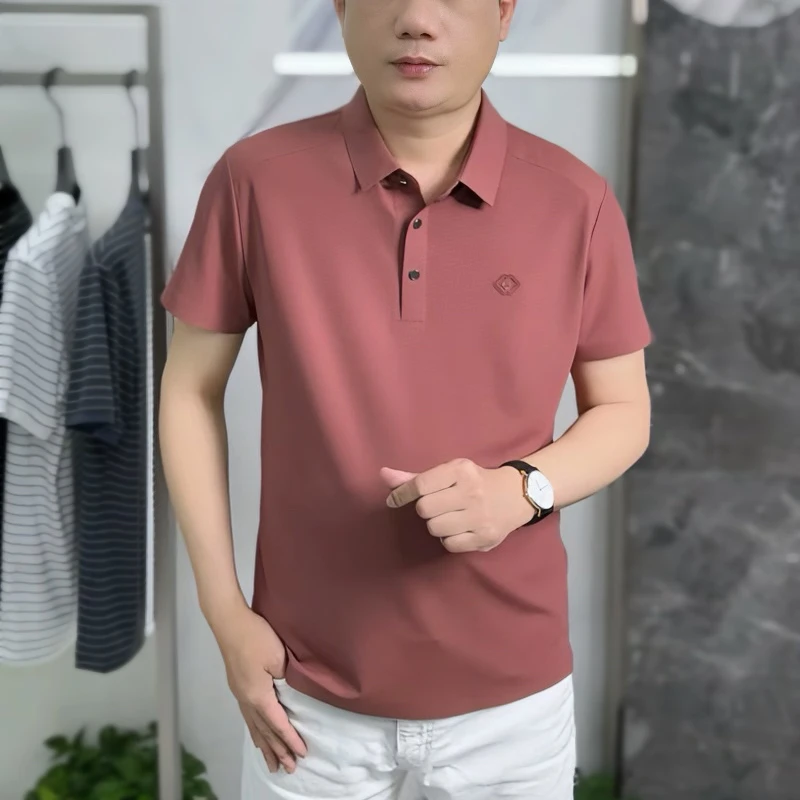 VIXIUS/维哲夏季男士透气简约时尚翻领T恤半袖百搭polo衫#V115