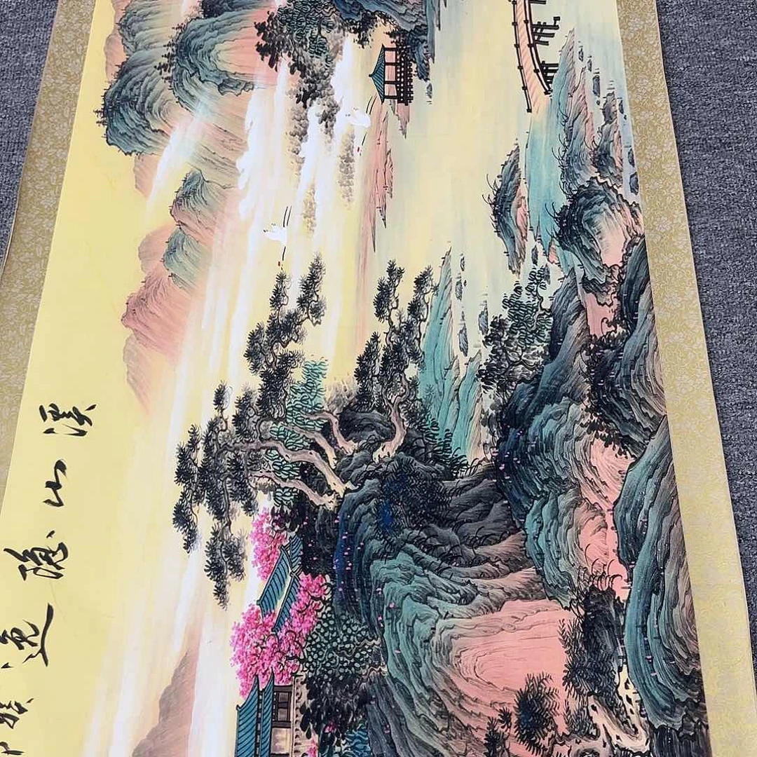 国画走***路QC原创横山水作品！带证书！限购一单