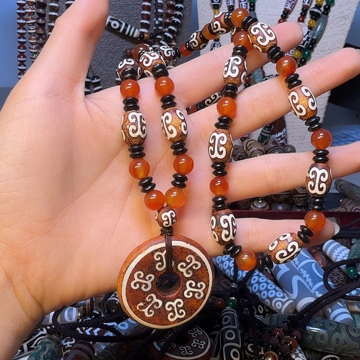 黑***夜玛瑙/玉髓未镶嵌颈饰