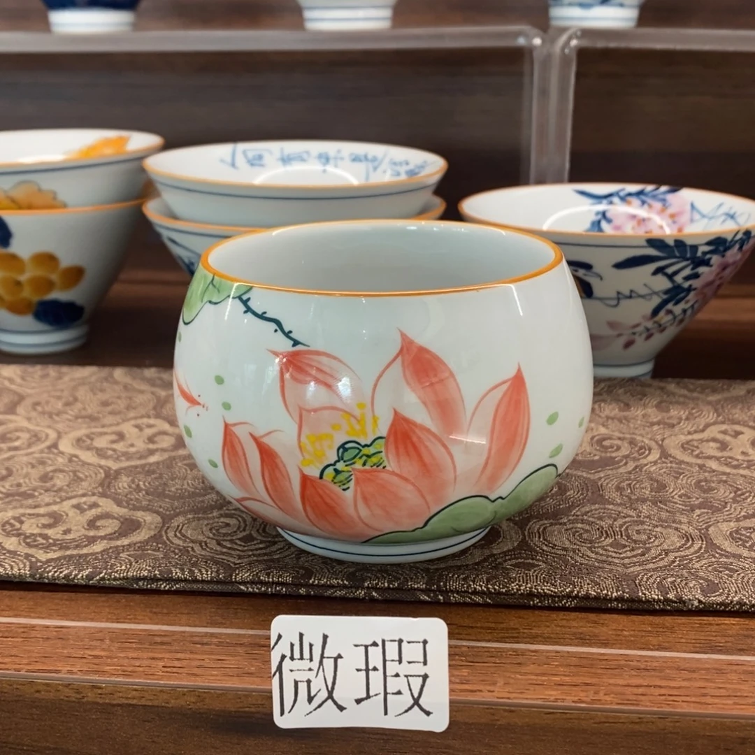 釉下彩老陶泥手工绘制