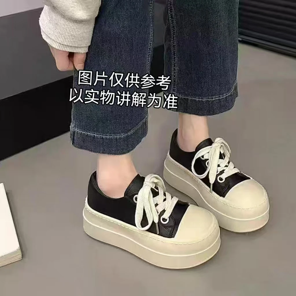 2025春季新款大码女装韩系娃娃厚底休闲鞋