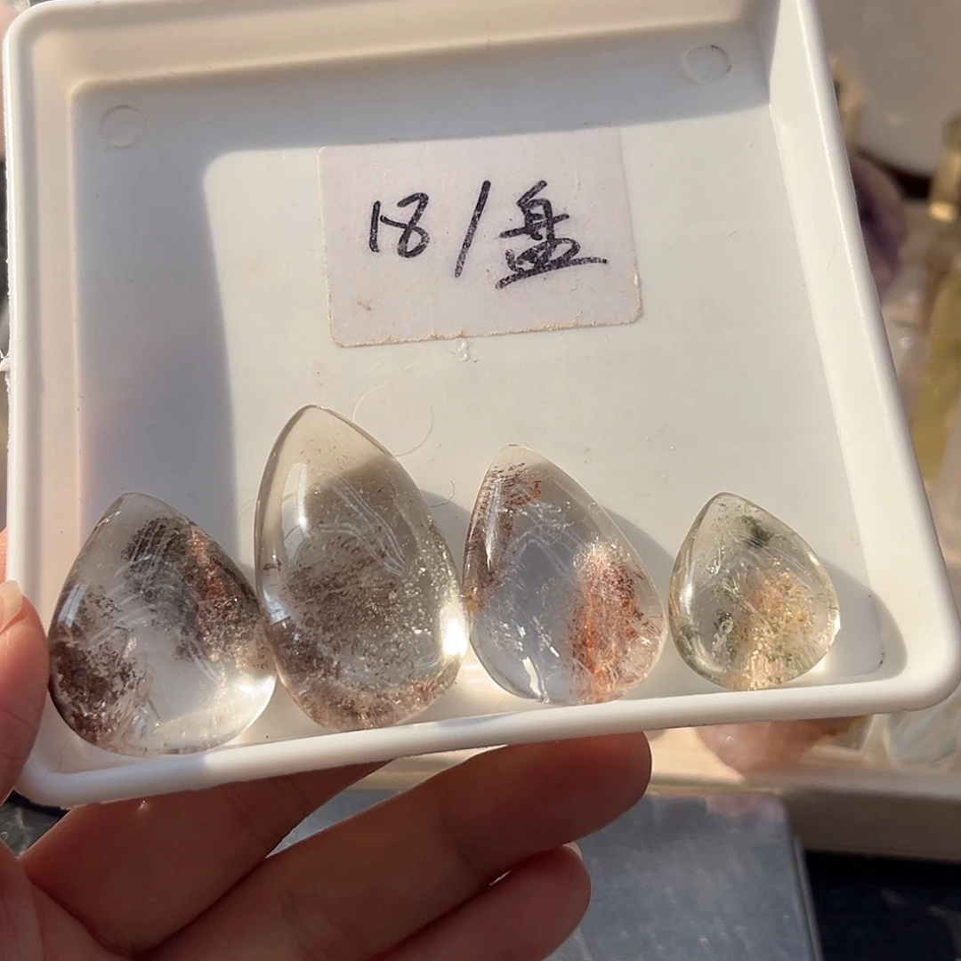 未镶嵌珠宝半成品水晶136幽灵水滴