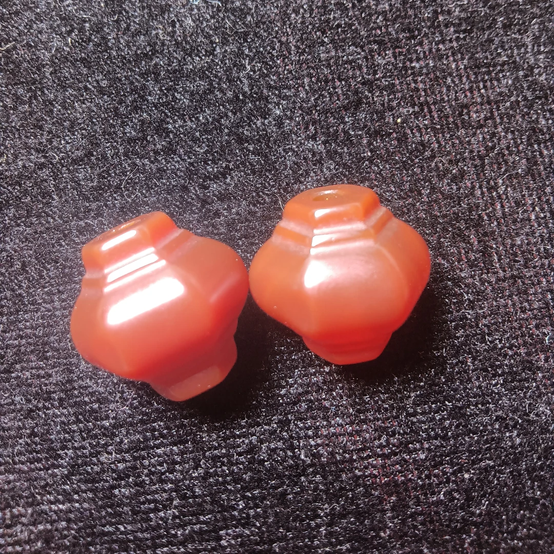 玛瑙老珠子红灯笼对空15加