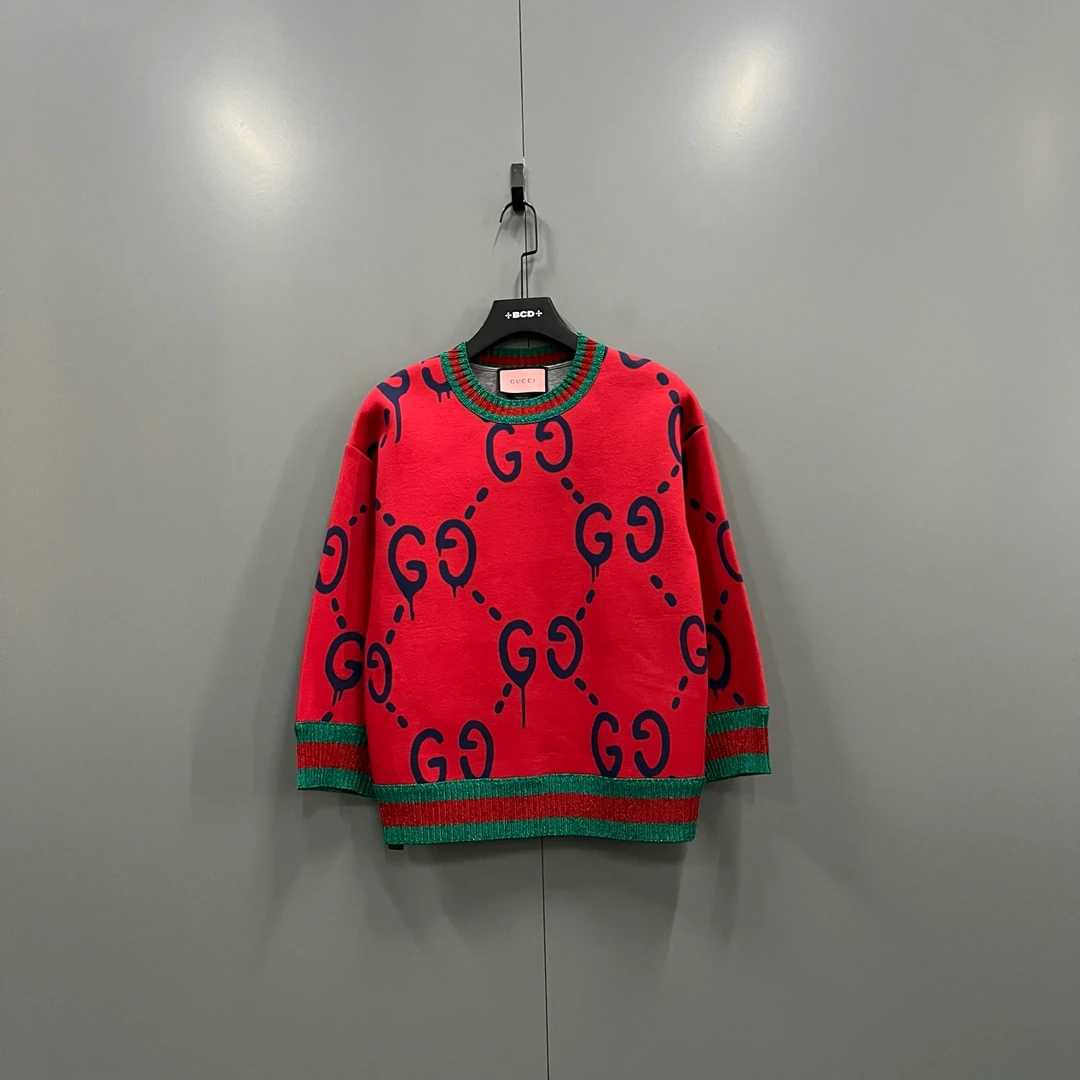 99新 GUCCI/古驰 zz15 满印GG圆领卫衣 M码/98新/610120