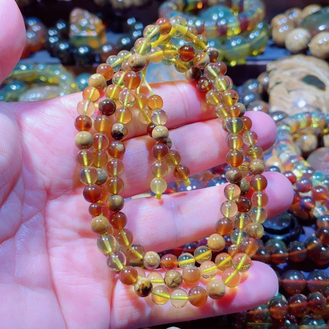 未镶嵌琥珀手链天然