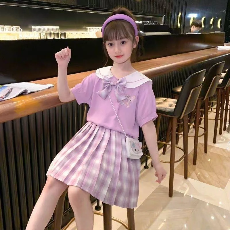 戴维贝拉【断码】儿童夏季2025新款jk裙子女童夏季制服透气可爱公主