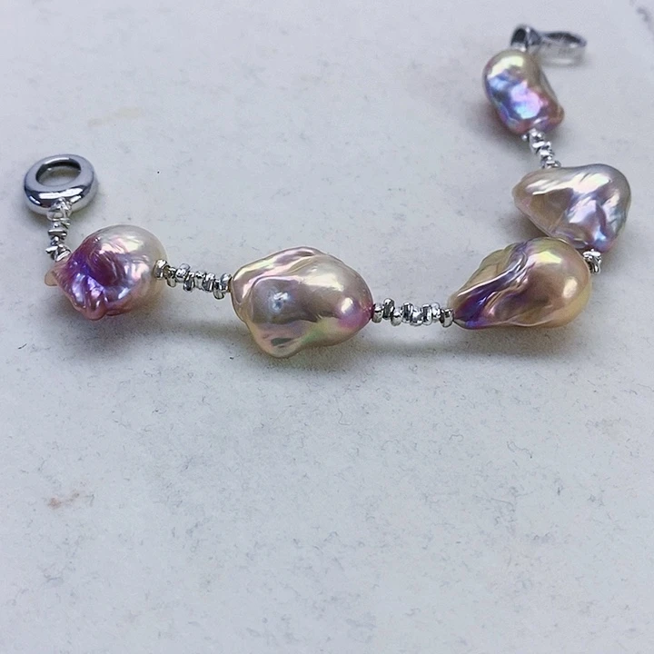 银S925镶嵌耳饰淡水珍珠