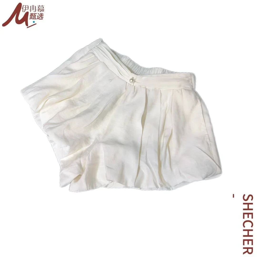 【伊冉慕】山本风褶皱花苞裙短裤宽松百搭时尚舒适女士松紧腰6017