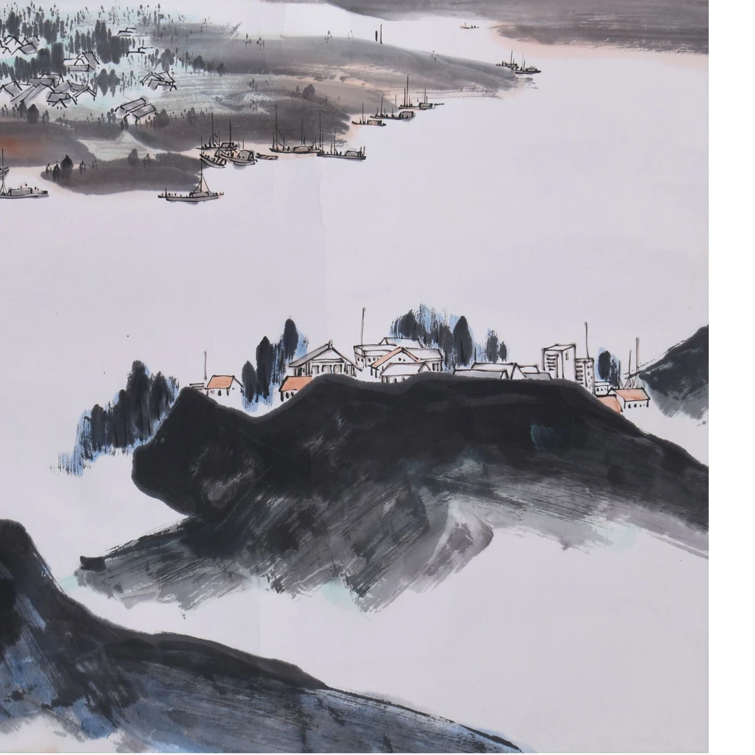 LOT.033 晏老《山水》67*68cm 纸本设色立轴