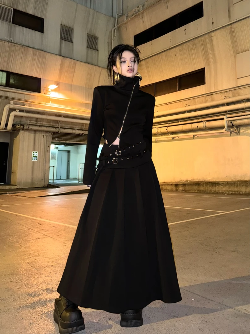 Blackgirl新款【目中无人】 秋冬时髦卫衣立领休闲风高级两件套套装