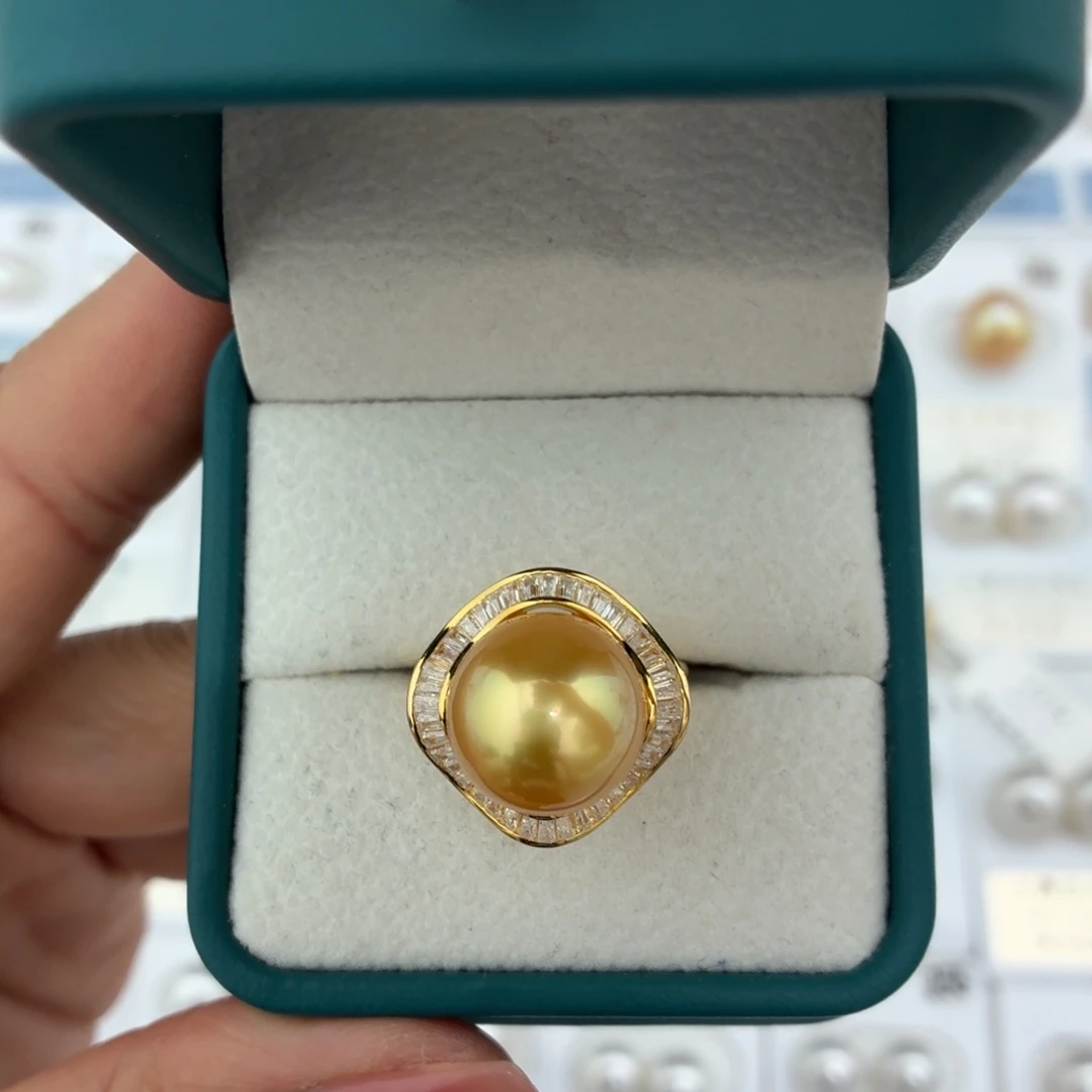 定制海水珍珠未镶嵌裸珠南洋金珠12-13(成品不不退换)