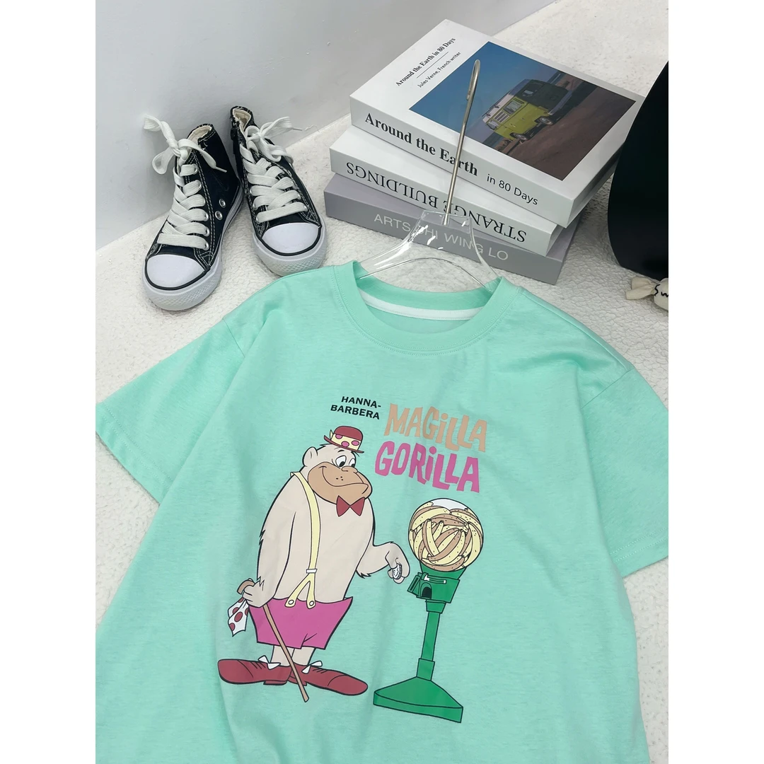 不限季节卡通动漫短袖圆领T恤套装韩版T6133