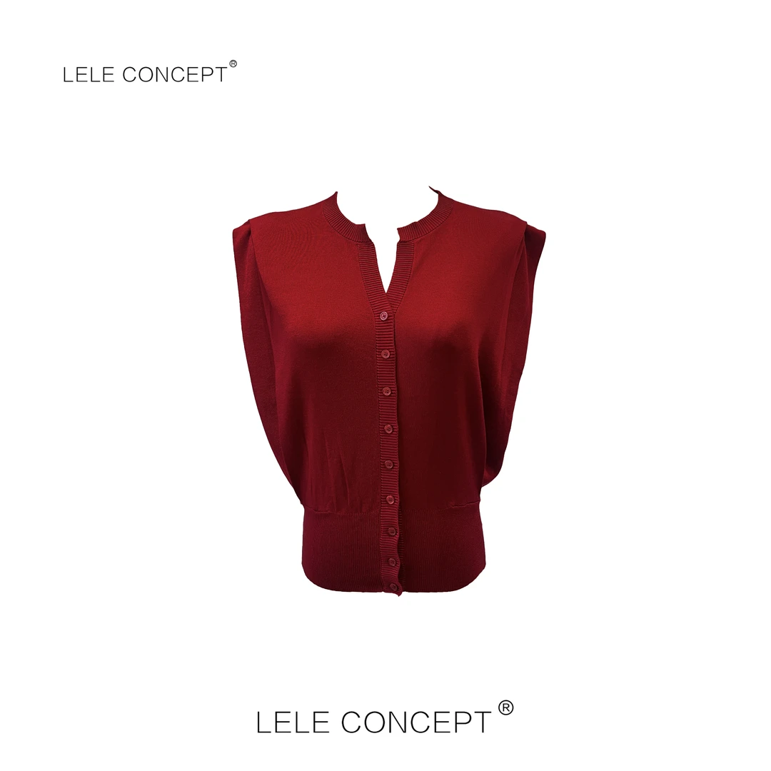 LELE CONCEPT | 「丽」时尚气质简约多色落肩针织衫S1132