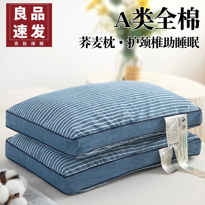 枕头枕芯一对装2025新款枕头男士专用枕头护颈椎助睡眠荞麦壳枕头