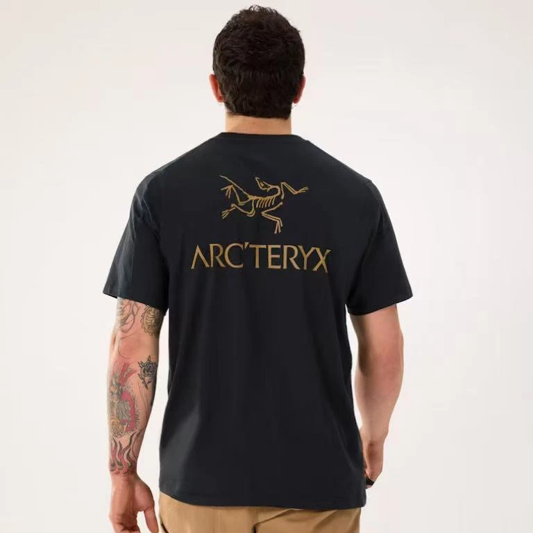 ARC'TERYX/始祖鸟Kragg SL  logo印花圆领黑色蓝标短袖T恤
