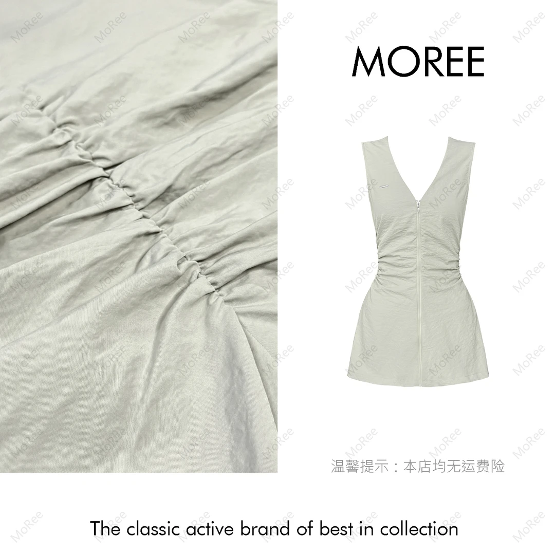 【MOREE】Eric Packer小众V领设计感连衣裙-F8518