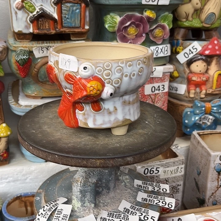 粗陶材质多肉花盆