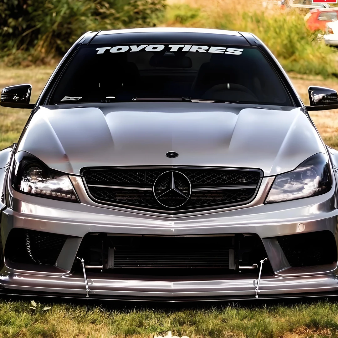 适用于奔驰车贴C200L GLC260贴纸amg改装个性字母风挡玻璃拉花