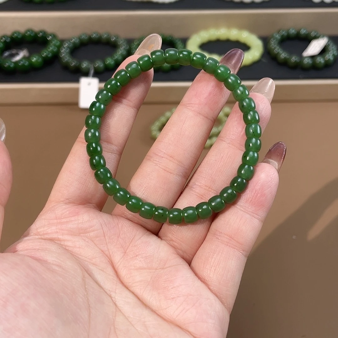 和田玉（碧玉）手链未镶嵌6.0