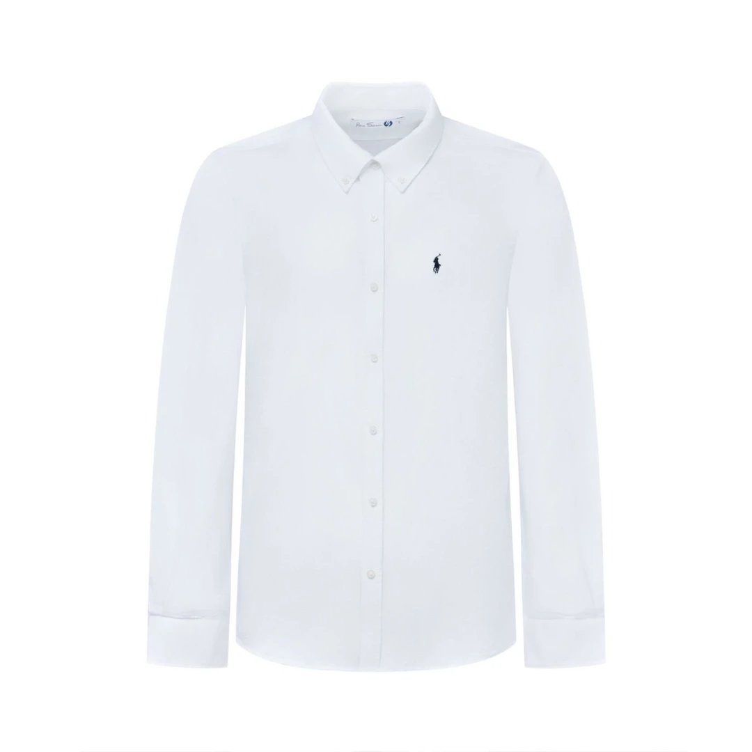 纯色衬衫长袖衬衣男士刺绣男装亚麻男衬衫