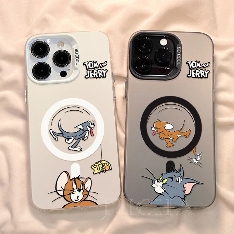 杰瑞汤姆适用苹果16pro手机壳情侣款华为mate70磁吸小米15防摔