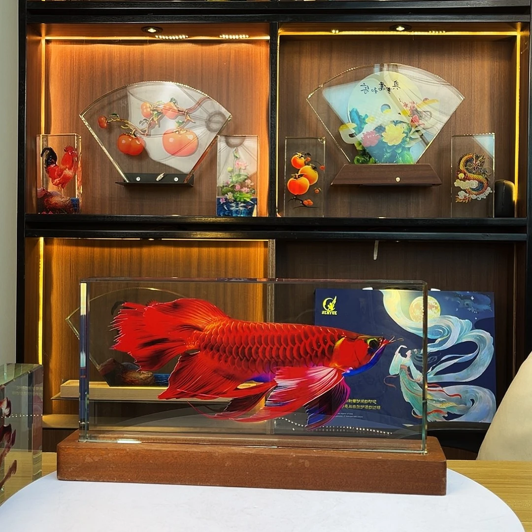 人造水晶大号红龙鱼