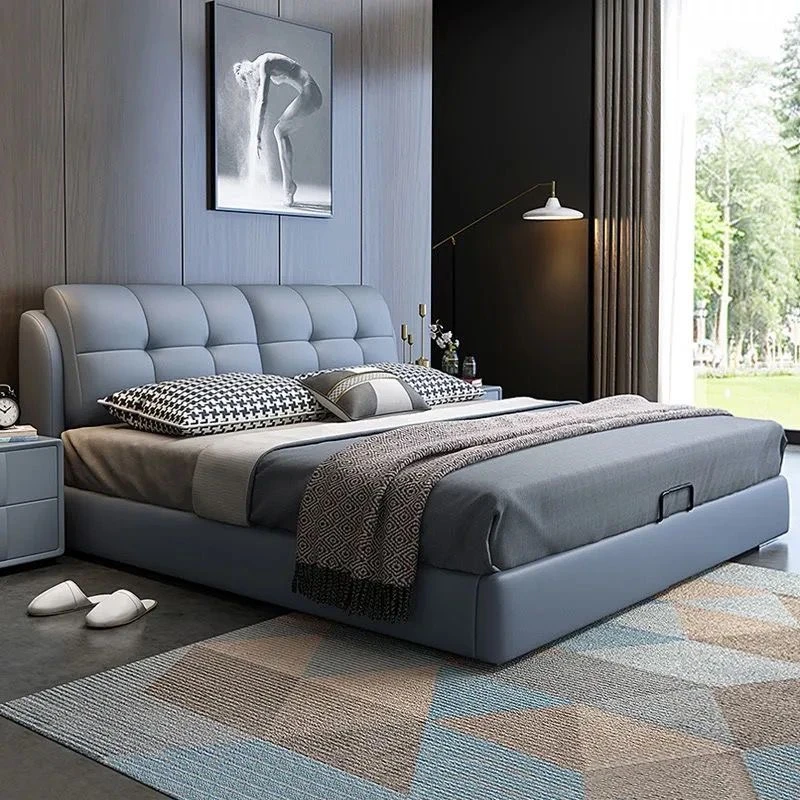 意式简约轻奢床婚床软包床1.8双人床1.5源头工厂