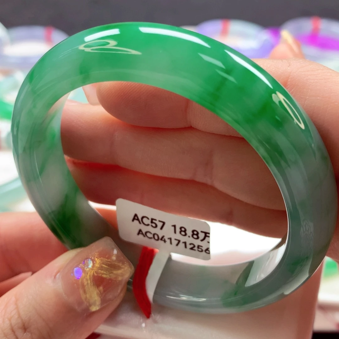 翡翠手镯未镶嵌32号正圈85 大女主