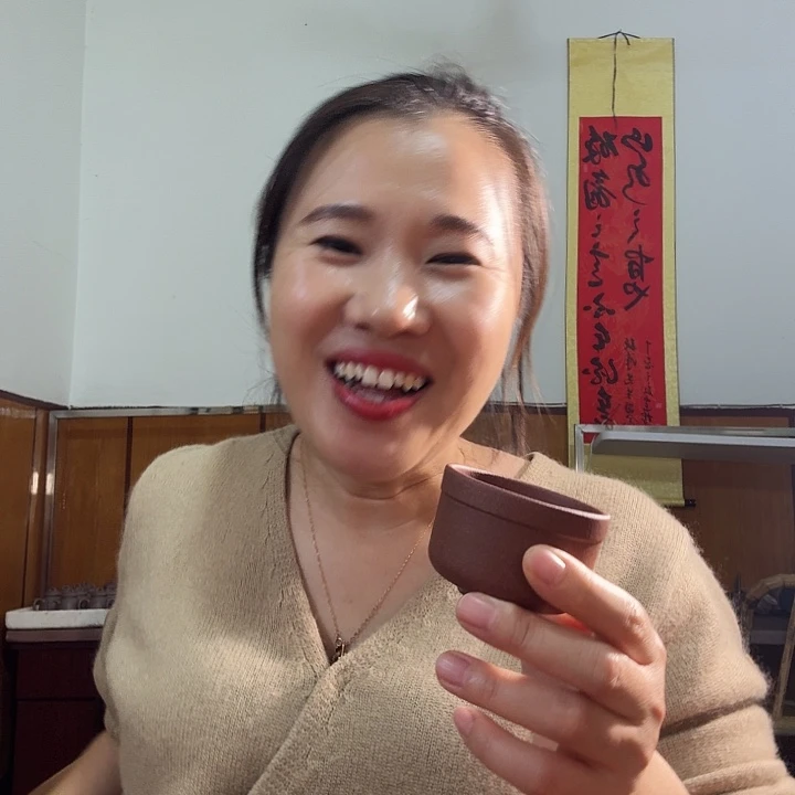 紫砂茶壶紫泥杯70cc