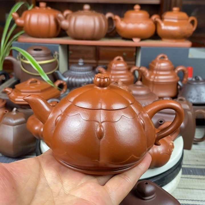 茶壶紫砂莲心200cc原矿赵庄朱泥特价