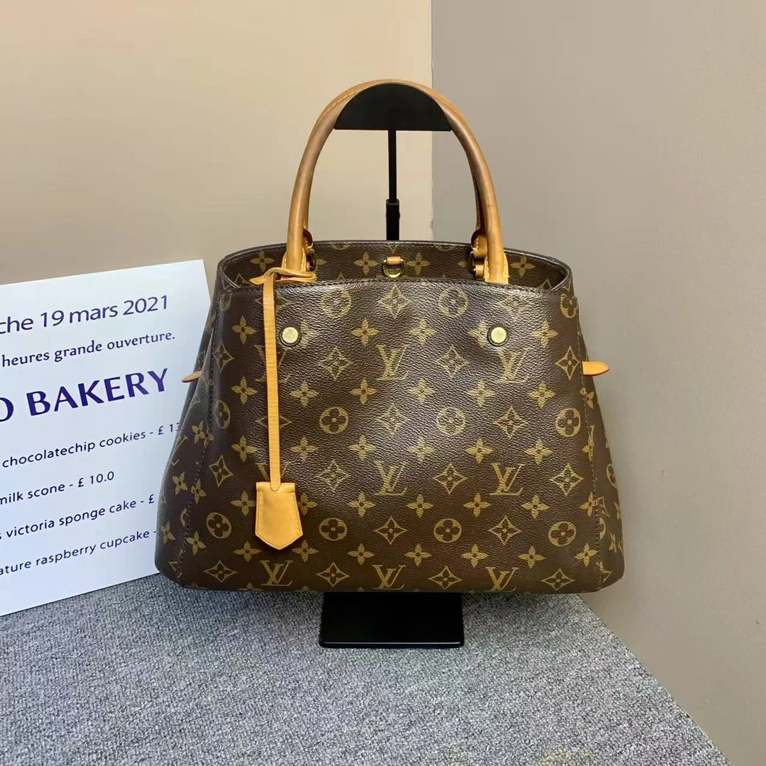 95新 LouisVuitton/路易威登 路易威登手提腋下包/lv中号蒙田