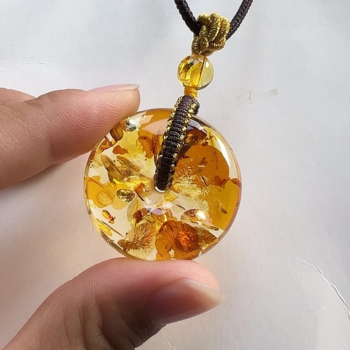 琥珀（花珀）未镶嵌颈饰