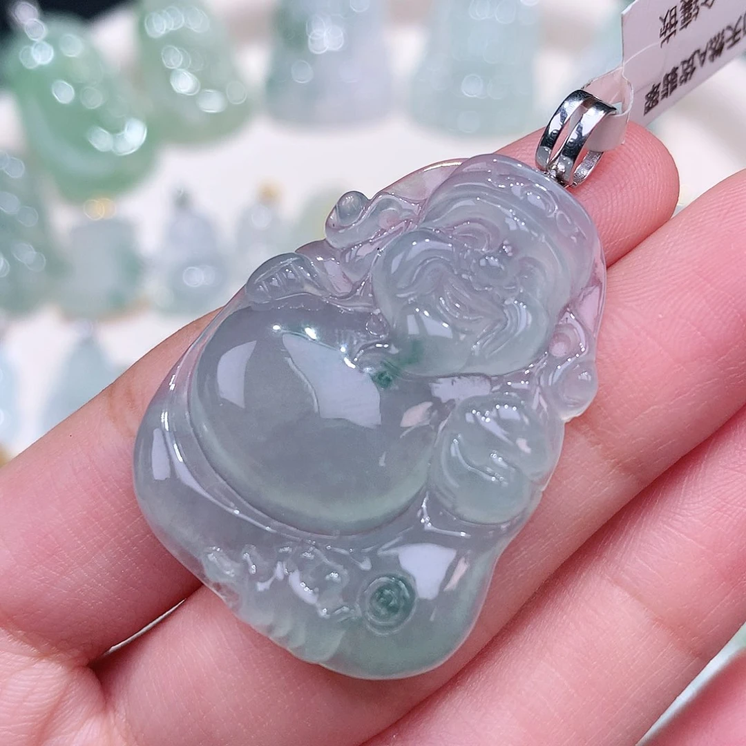 颈饰18K金镶嵌翡翠37.2-28.4-5.6