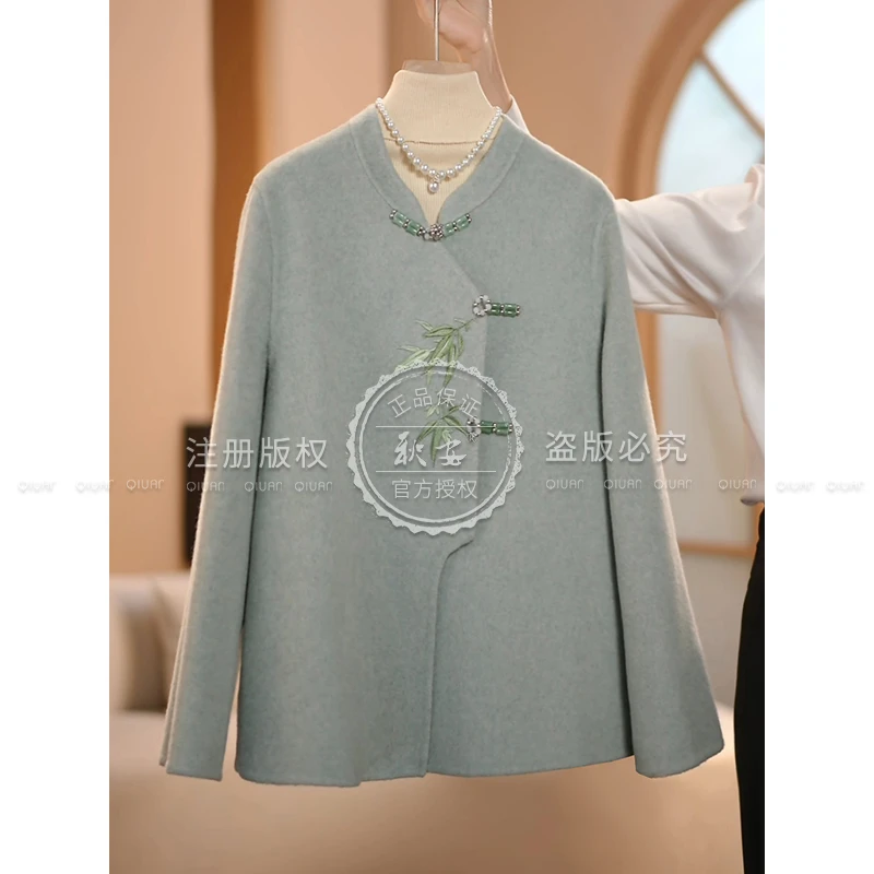 【AMNK服饰】2025秋冬新款蓝色高级简约设计师系列修身西装外套