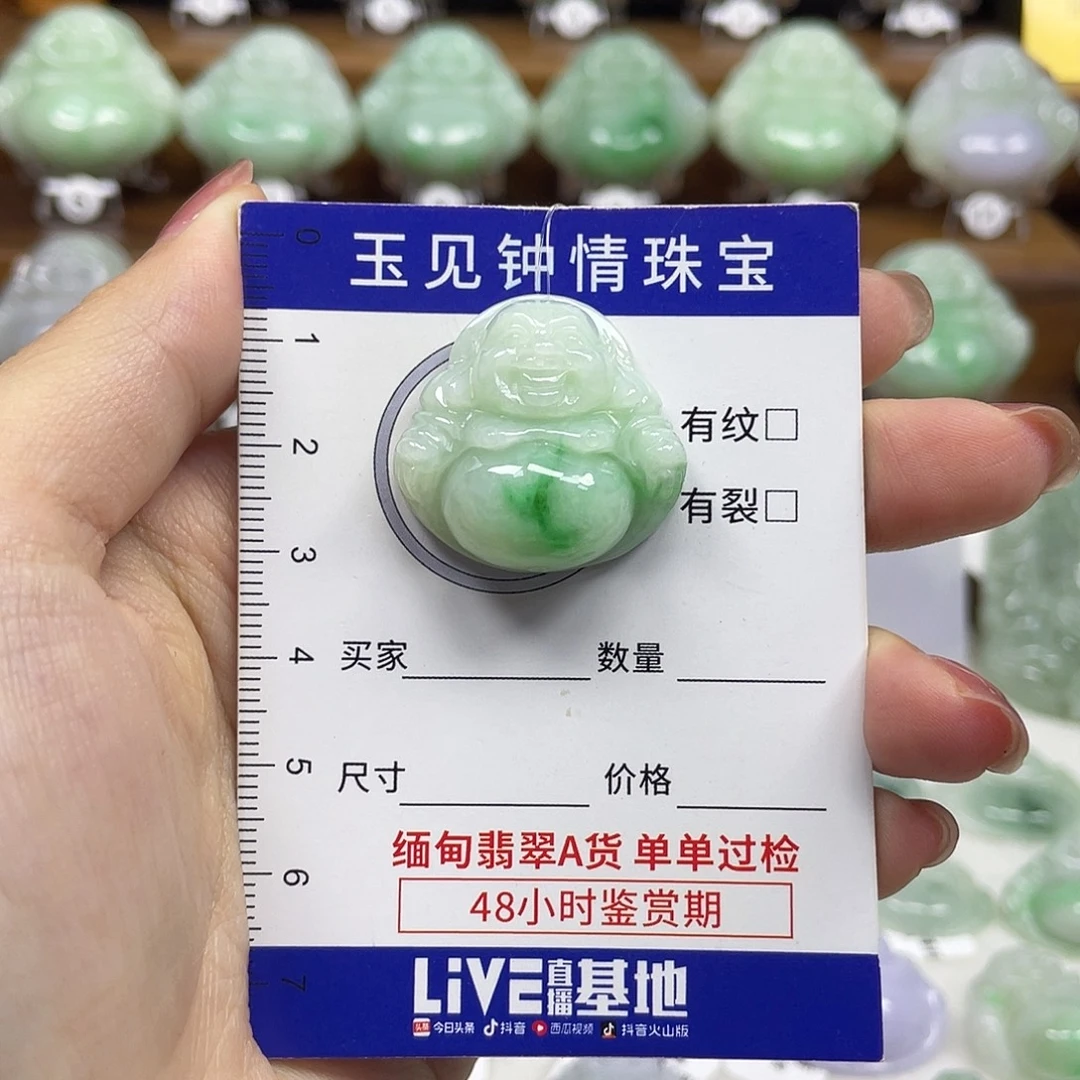 翡翠未镶嵌颈饰佛公