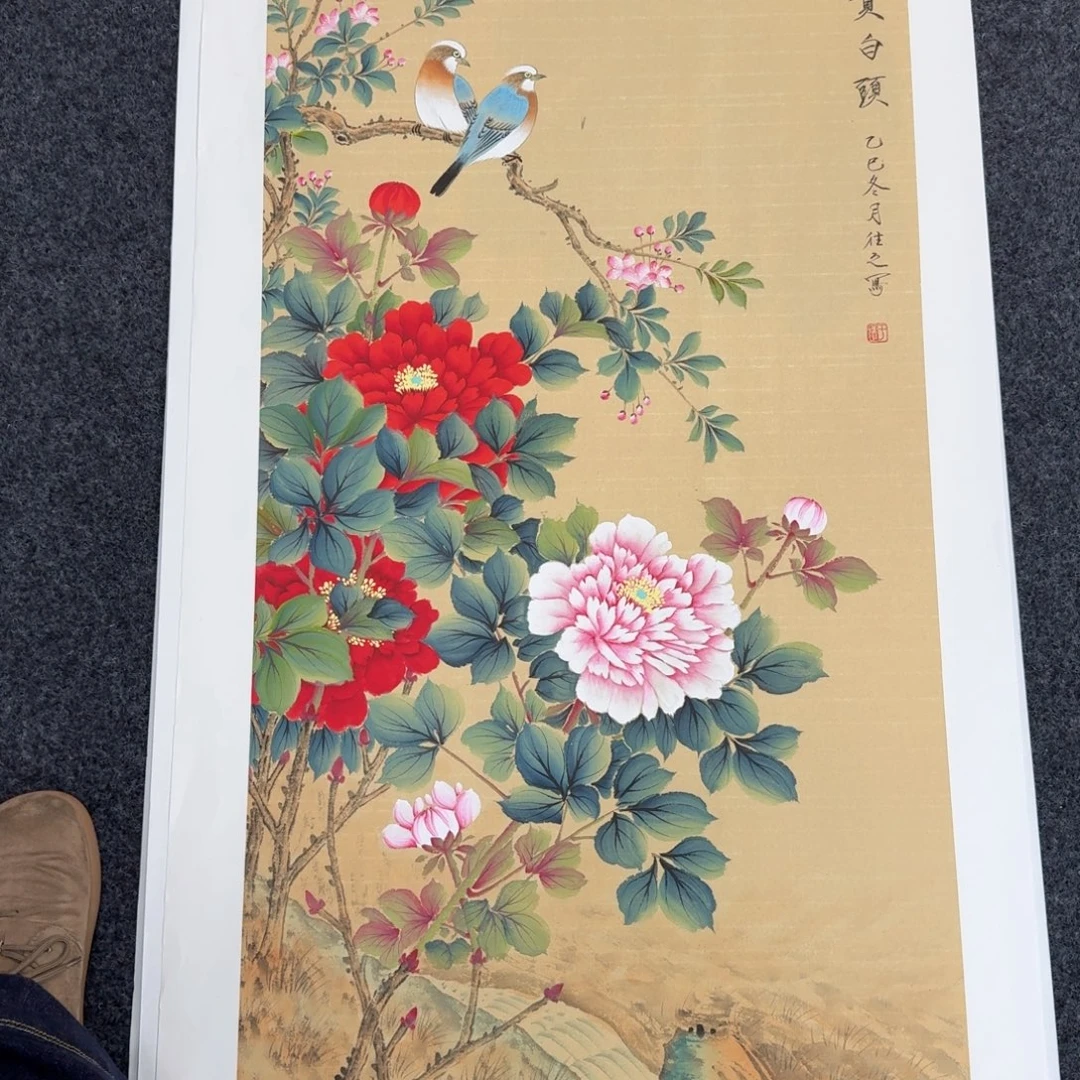 国画纯手绘山水花鸟作品