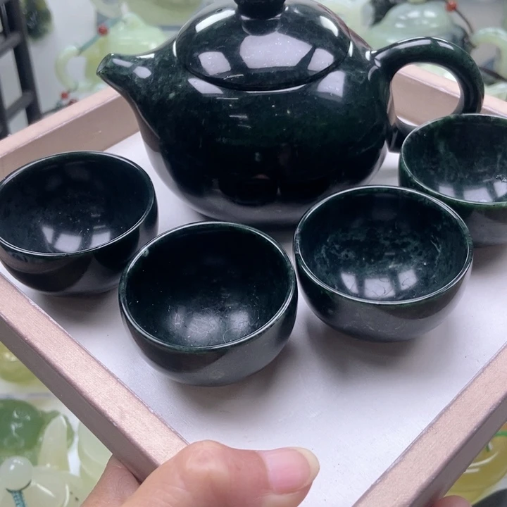 蛇纹石玉壶未镶嵌用****4