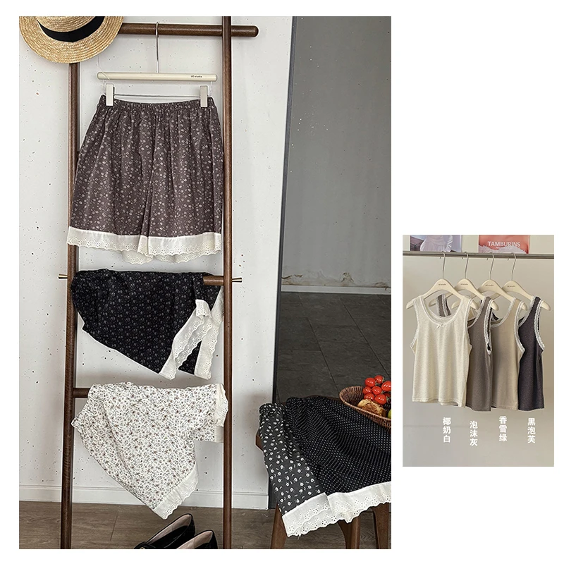 韩系遛弯裤/家居裤/爆款/韩国ins风/简约时尚背心/ 休闲睡裤