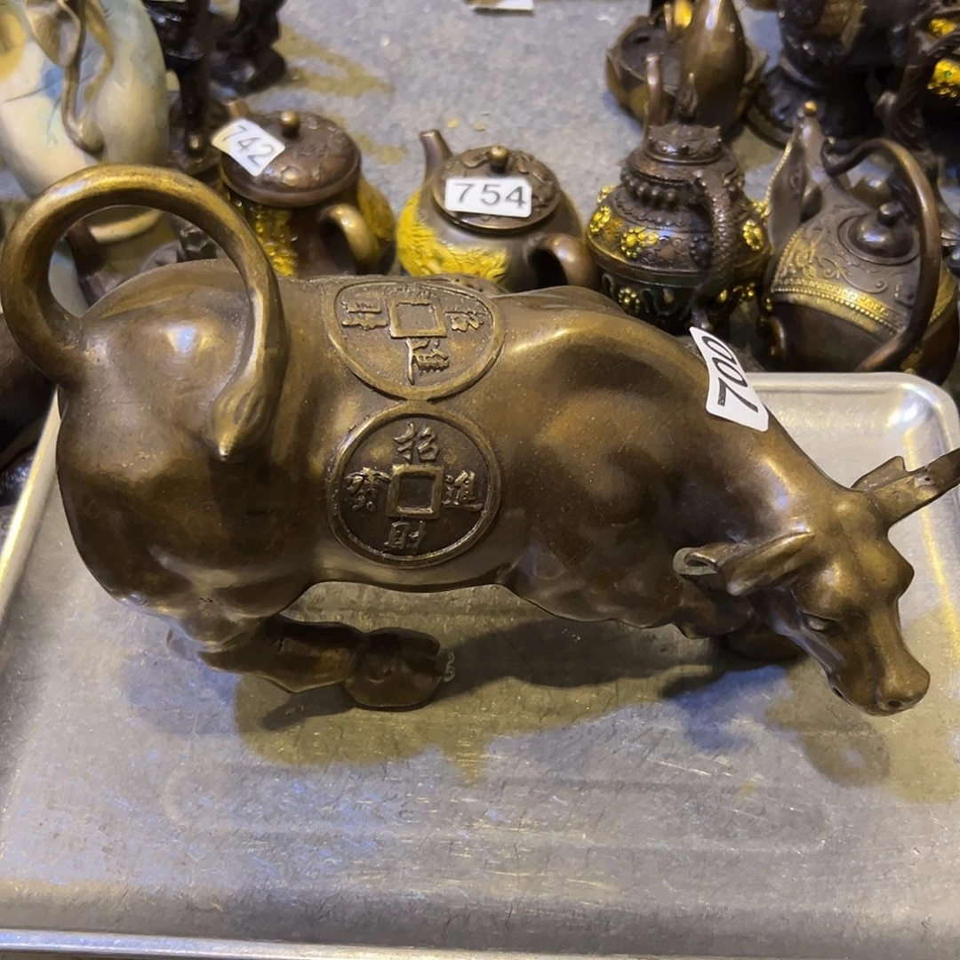 黄铜摆件，文房摆件