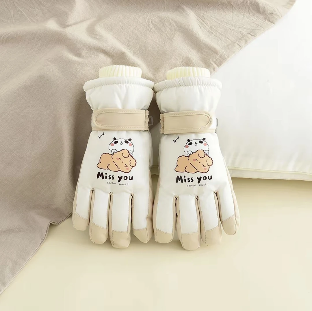 李园家1号店-卡通冬季加厚加绒保暖户外骑行防寒手套