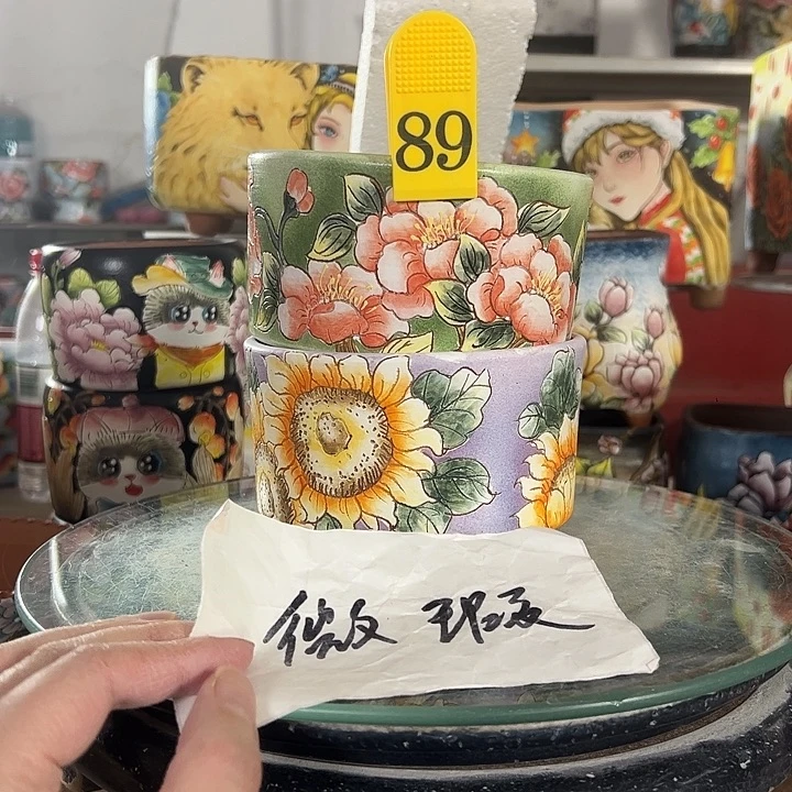 景德镇幸运花盆满38包邮