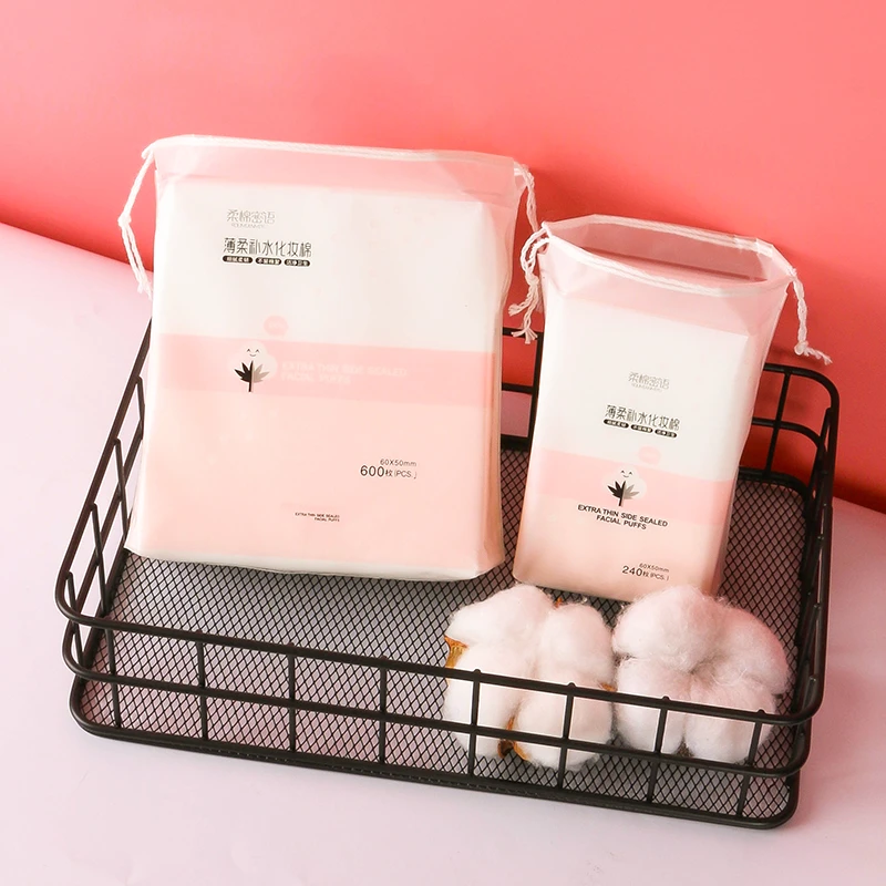 省水化妆棉超薄柔湿敷爽肤温和护理清洁迷你补水便携棉片干湿两用