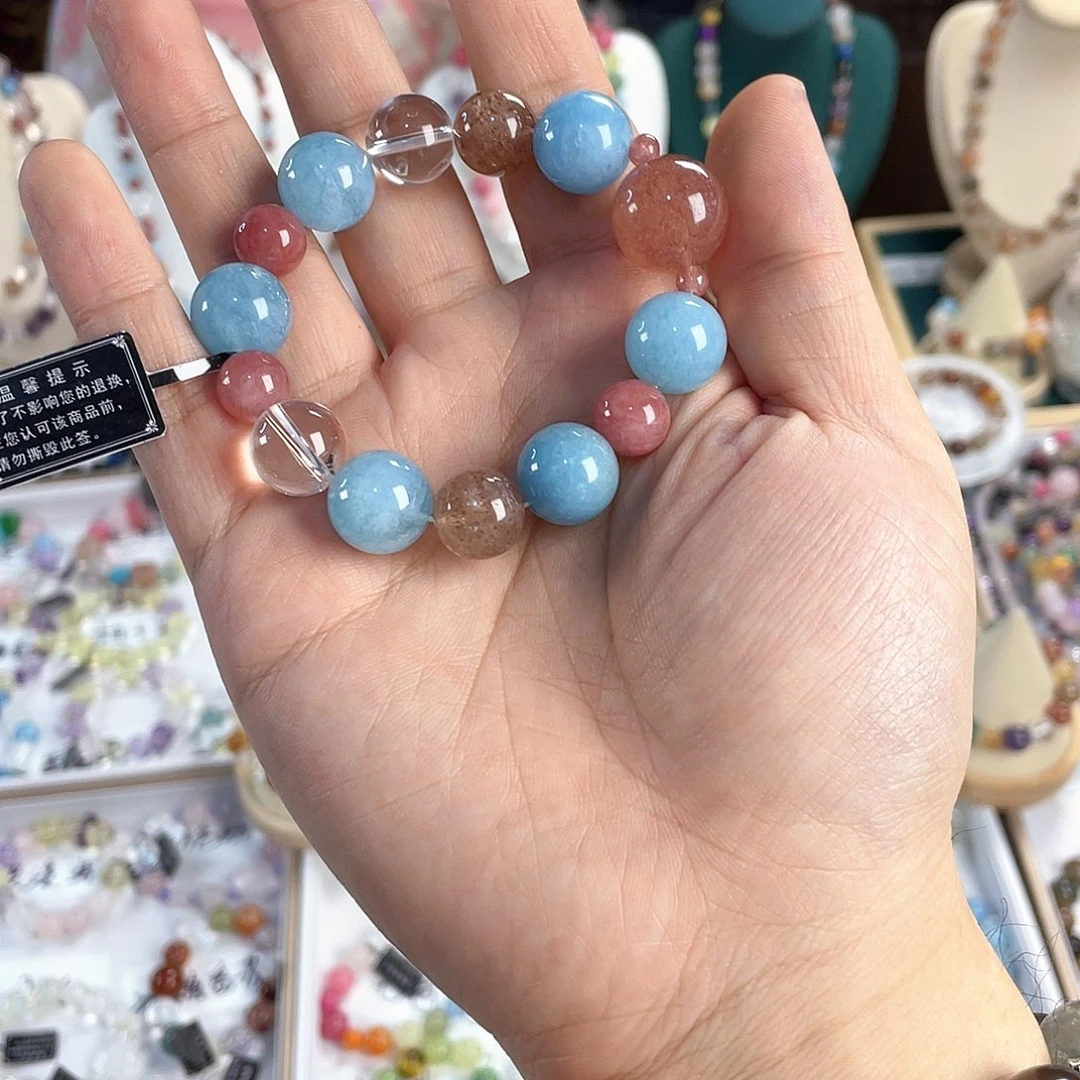 银S925镀金镶嵌手链水晶