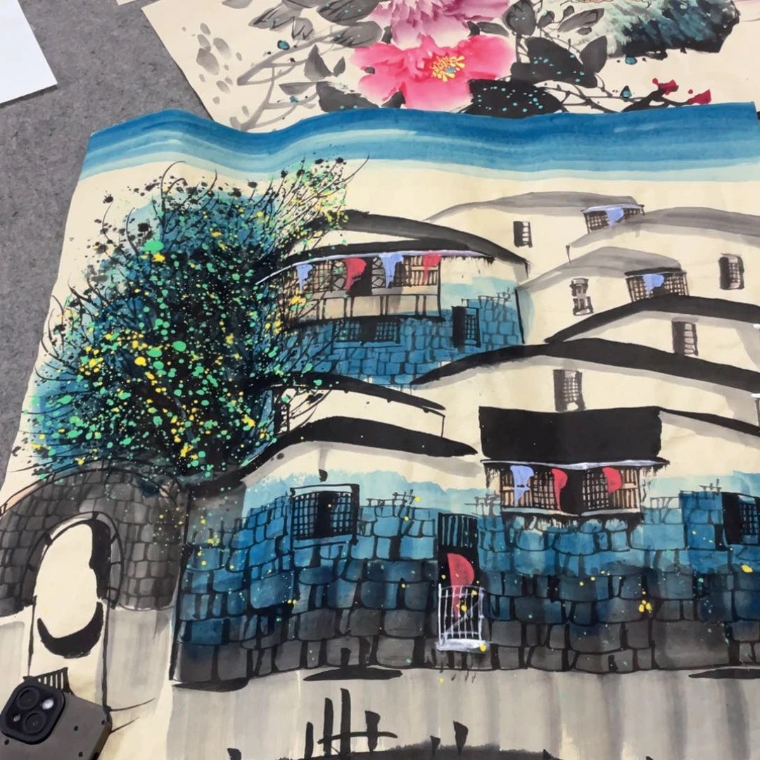 国画国画作品画心一张