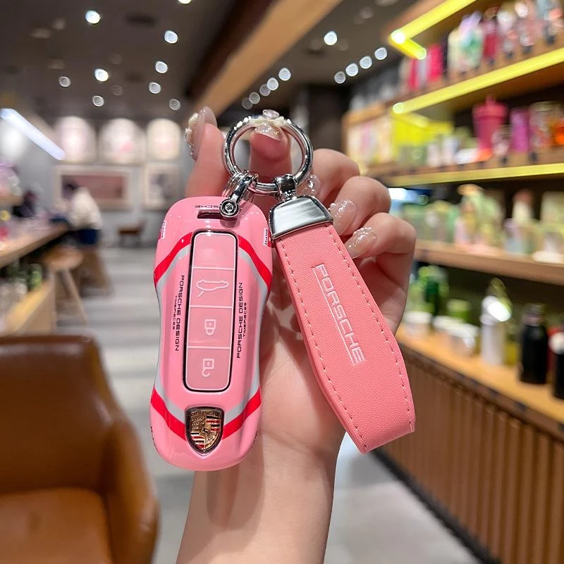 适用保时捷钥匙壳赛道版奢华保护套扣帕拉梅拉卡宴718/911/Taycan
