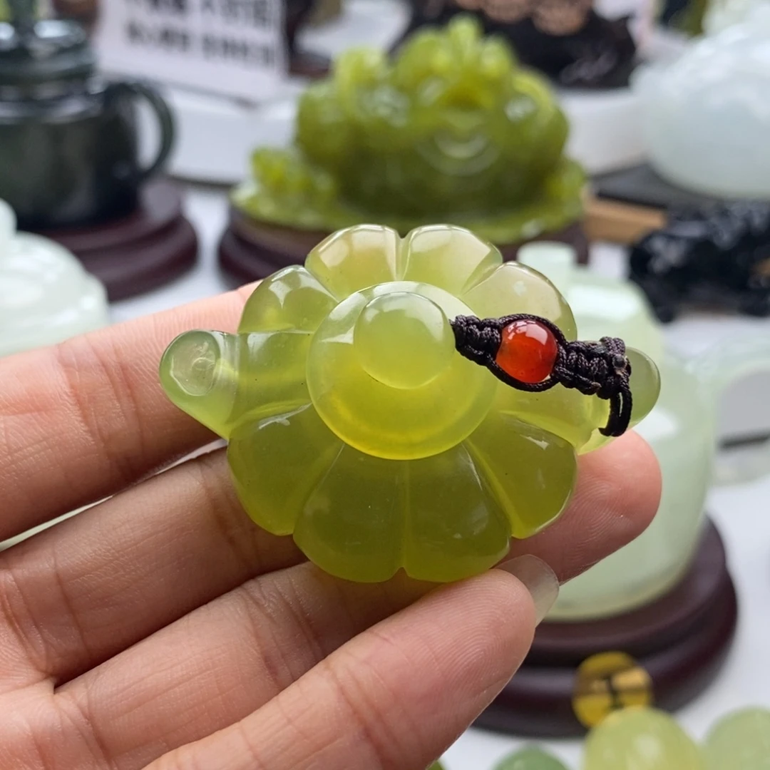 未镶嵌岫玉四大名玉手把壶